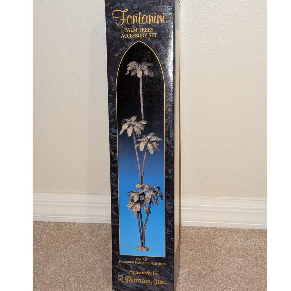 VTG Fontanini Palm Trees Accessory Set for 7.5 Inch Nativity Roman Inc NIB